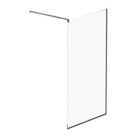 W84WI-110-F1-BTE Душевая перегородка AM.PM Func 110x200, стекло прозр. 8 мм + покрытие, профиль черный