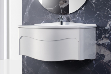 Тумба под умывальник Belux Анжело подвесная 110-01 Белый глянцевый