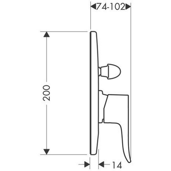 Смеситель для ванны с душем Hansgrohe Metris 31484000