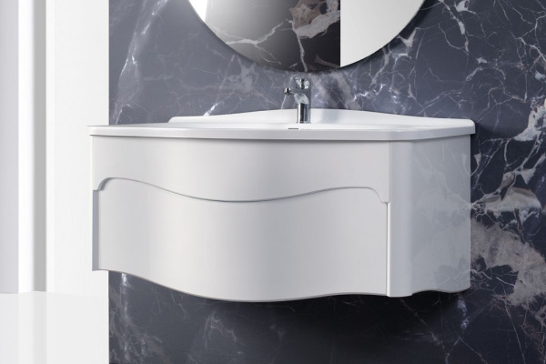 Тумба под умывальник Belux Анжело подвесная 110-01 Белый глянцевый