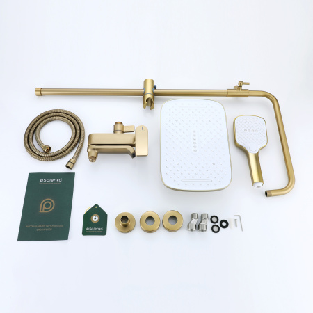 Душевая система Splenka S31.24.03, сатин золотой