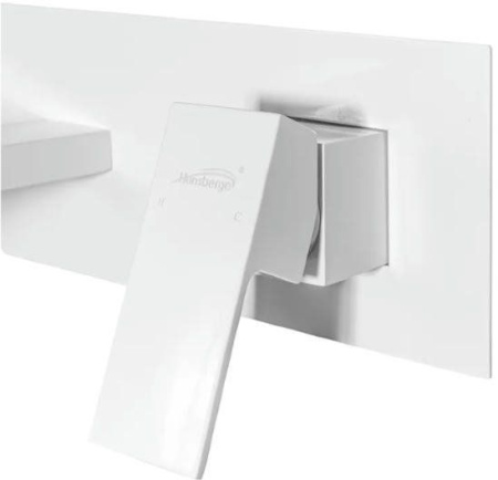 Смеситель встраиваемый для раковины Hansberge H688 Белый глянец