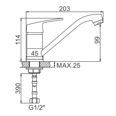 Смеситель для мойки Ledeme H16 L4516-2