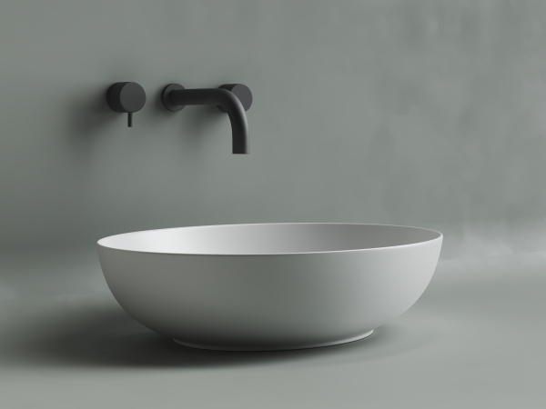 Умывальник чаша накладная овальная Ceramicanova Element 520*395*130мм, Белый матовый, CN6017MW