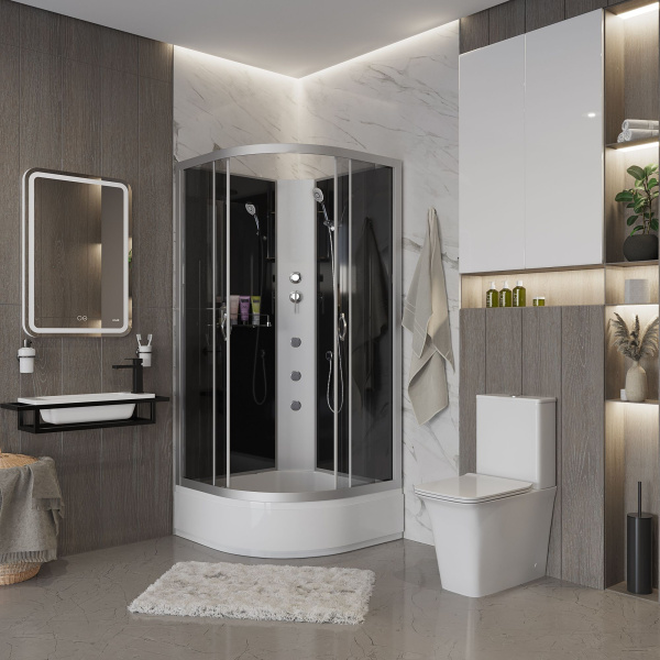 Душевая кабина Niagara Classic NG-2309-14G (100х100х215) высокий поддон(40см),стекло матовое