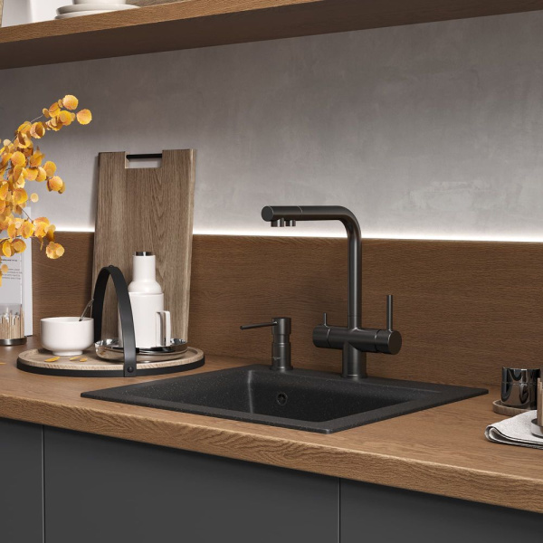 Кухонная мойка Reflexion Mini RX1150СL, уголь