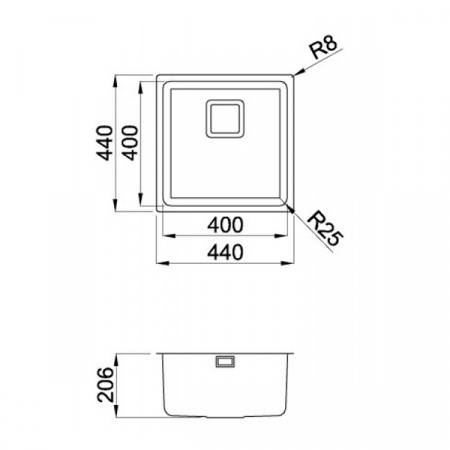 Кухонная мойка Elleci W-Square 400 LIW400SACMU