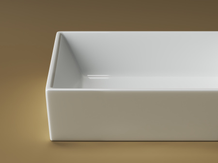 Умывальник чаша накладная прямоугольная Ceramicanova Element 590*390*160мм, Белый, CN5013