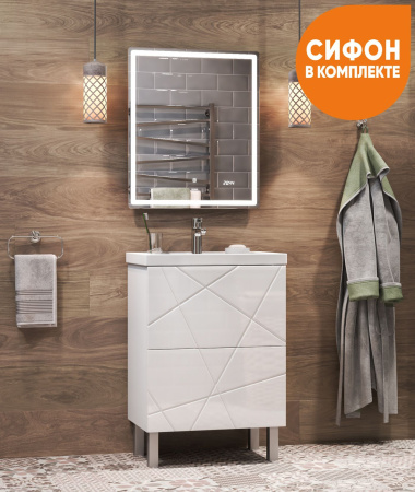 Тумба под раковину напольная VIGO Geometry tn.GEO.FOS.60.2Y, 60 см