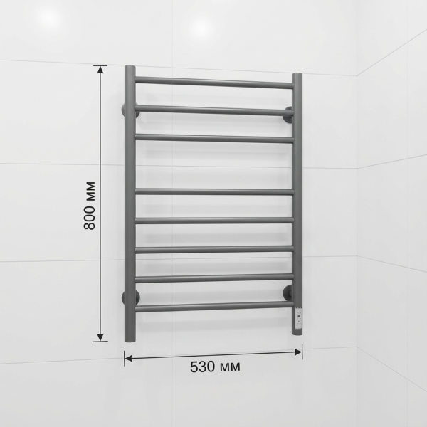 Полотенцесушитель Электрич. с/т GROIS Laura GR-132 500x 800 П8 gray U