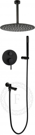 Душевая система скрытого монтажа FILARETE Roun FL1022 (Черный матовый)