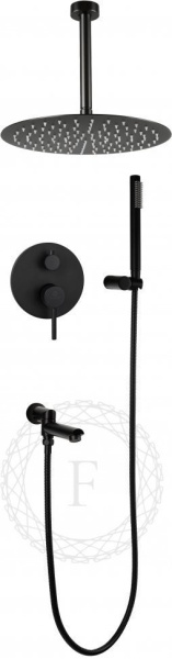 Душевая система скрытого монтажа FILARETE Roun FL1022 (Черный матовый)