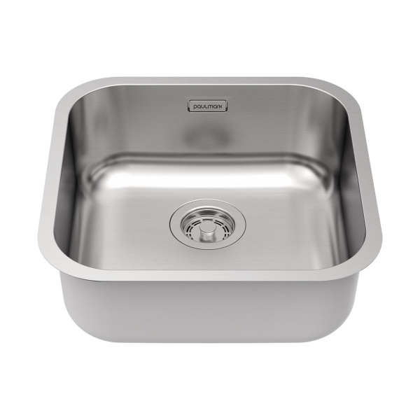 Мойка Paulmark VELLO 44 UNI VE44-BS 446х446х180 мм, нержавеющая сталь, нержавеющая сталь