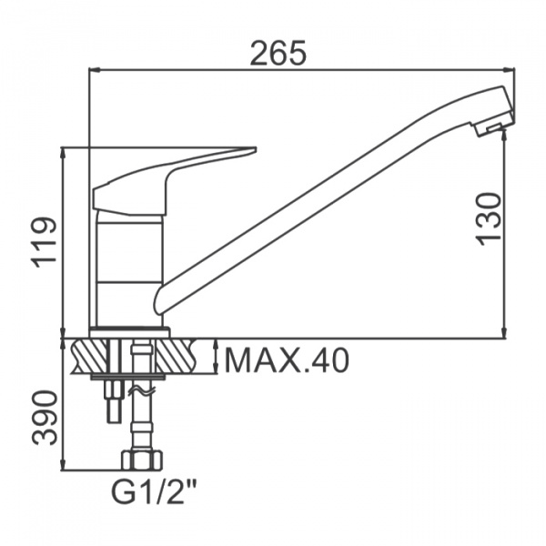 Смеситель для мойки Ledeme H37 L4837