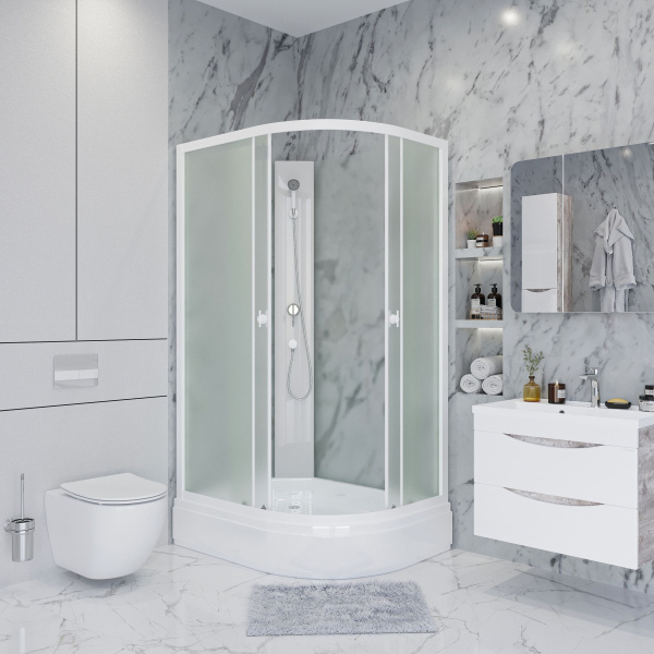 Душевая кабина Niagara Promo P100/70/26L/MT/BK (100х70х195) 4 места