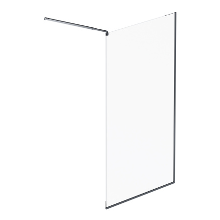 W84WI-120-F1-BTE Душевая перегородка AM.PM Func 120x200, стекло прозр. 8 мм + покрытие, профиль черный