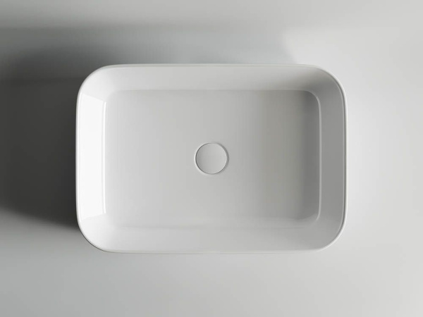 Умывальник чаша накладная прямоугольная Ceramicanova Element 600*420*140мм, Белый, CN5004