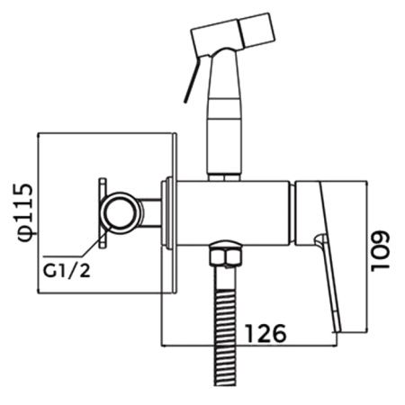 Смеситель с гигиеническим душем Gappo G7299-30