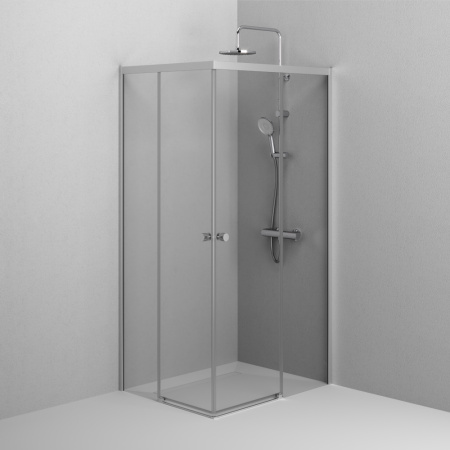 W94G-403-100280-MT1K X-joy Душевое ограждение AM.PM прямоугольн.,раздвиж.двери 100x80 хром мат