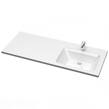 Раковина Elmar R-0701D001-01 120x50 правая, сигнально-белый с сифоном