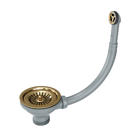 Слив с круглым переливом Paulmark PM6022-BG