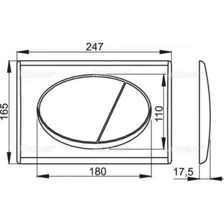 Кнопка смыва AlcaPlast M70-BL-01 белый