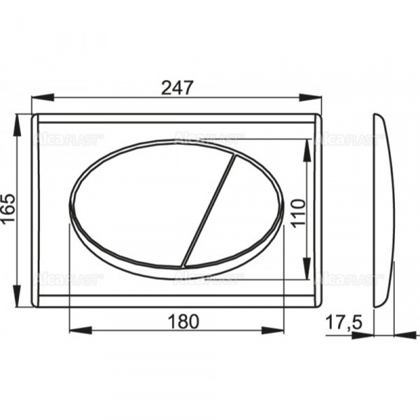 Кнопка смыва AlcaPlast M70-BL-01 белый