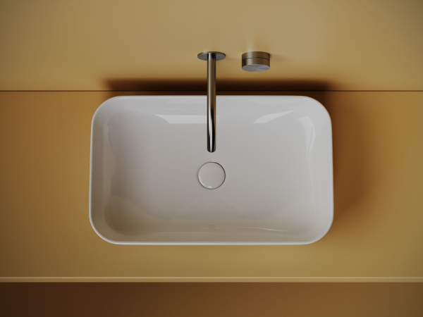 Умывальник чаша накладная прямоугольная Ceramicanova Element 605*375*145мм, Белый, CN5044