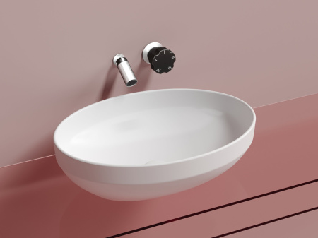 Умывальник чаша накладная овальная Ceramicanova Element 502*363*145мм, белый матовый, CN6056MW