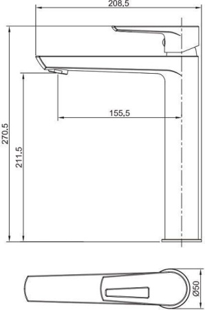 Смеситель для раковины Aquanet Logic AF320-11С