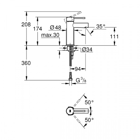 Смеситель для умывальника Grohe Essence New 34294001