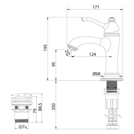 Смеситель Lemark Greek LM5506GG для раковины