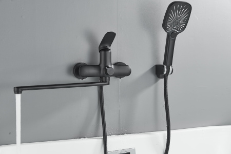 Смеситель для ванны Shevanik S8522H, черный