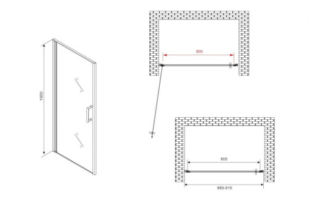 Душевая дверь ABBER Sonnenstrand AG04090B