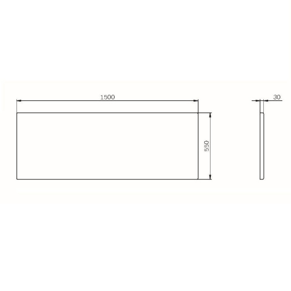 W84A-150-070W-P Func панель фронтальная для ванны 150х70