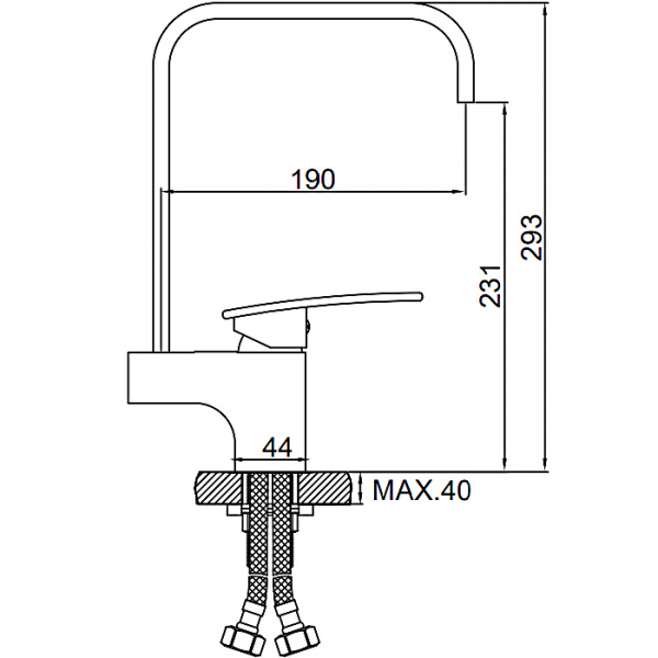 Смеситель для мойки Ledeme H70 L4070