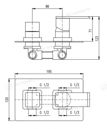 Смеситель для душа RAV Slezak Loira LR586