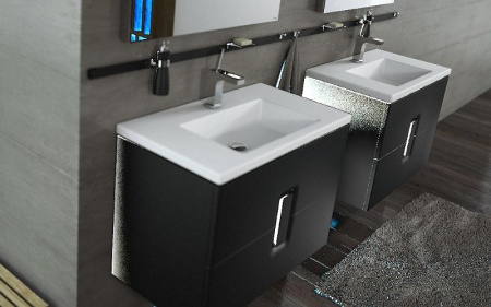 Тумба под умывальник Kolo Twins 89554000 80 см, с 2 ящиками, серебряный графит