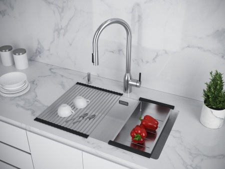 Мойка Paulmark LUMI 74 UNI LU74-WH 740х460х210 мм, IT-GRANIT, белый