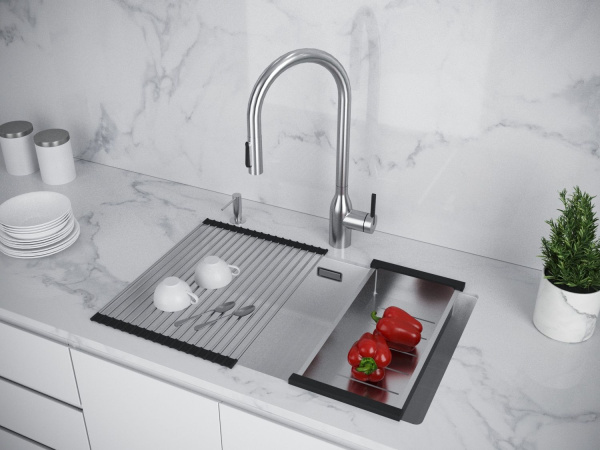 Мойка Paulmark LUMI 74 UNI LU74-WH 740х460х210 мм, IT-GRANIT, белый