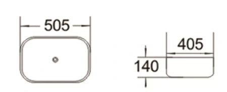 Раковина SantiLine SL-1046 51х41 белая