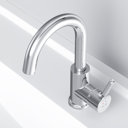 F85B02700  X-Joy S Смеситель для умывальника AM.PM с поворотным изливом, хром