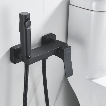 Гигиенический душ со смесителем Shevanik S4005H-1, черный