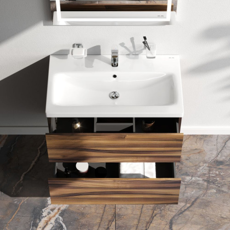 M90FHX0752HF Gem База под раковину AM.PM, подвесная, 75 см, 2 ящика, орех