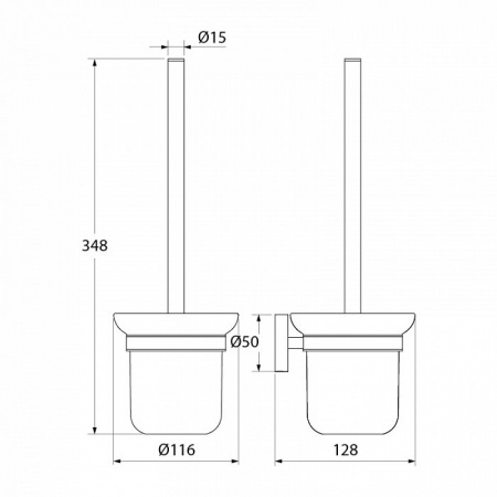 Ерш IDDIS Calipso CALMBG0i47 матовое стекло