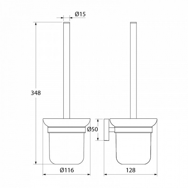 Ерш IDDIS Calipso CALMBG0i47 матовое стекло