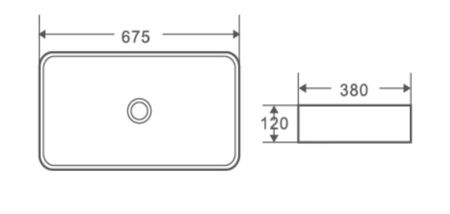 Раковина накладная WeltWasser WW ELBACH 2250 MB матовая черная 675х380х120