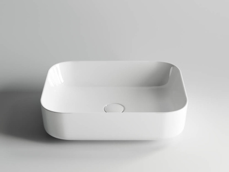 Умывальник чаша накладная прямоугольная Ceramicanova Element 500*390*130мм, Белый, CN6011