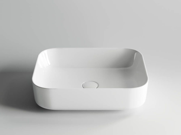 Умывальник чаша накладная прямоугольная Ceramicanova Element 500*390*130мм, Белый, CN6011