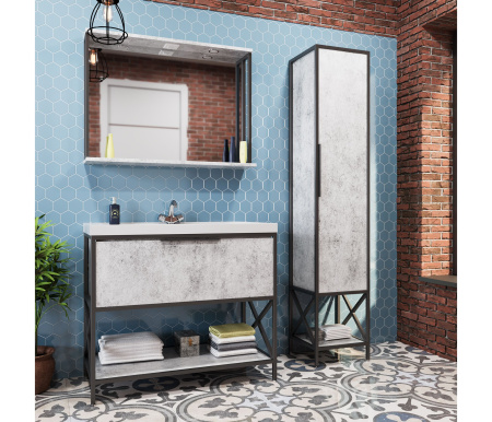 Тумба под раковину Фостер 100 MIXLINE Бруклин-100 бетон (543946)